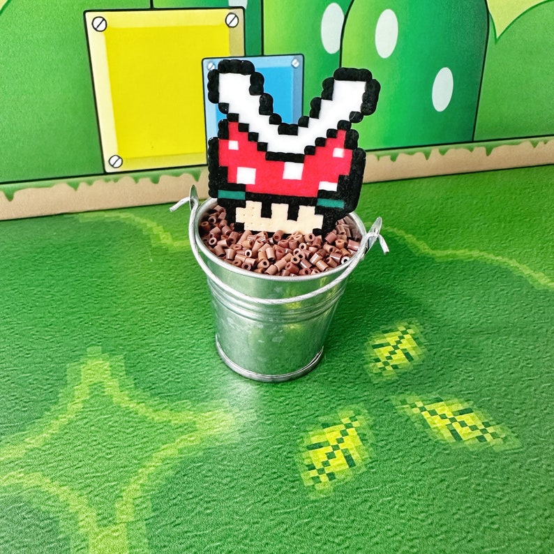 Buy Piranha Mario Mushroom Plant in Warp Tube Video Game Decor Game