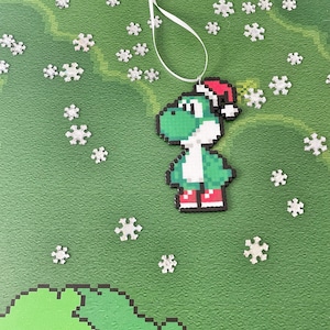 Süße Weihnachtsmann Yoshi Weihnachtsdekor | Nerdy Weihnachtsbaum Ornamente | Videospiel Yoshis Island | Super Mario Bros Fandom | Teenager Junge Weihnachtsgeschenk