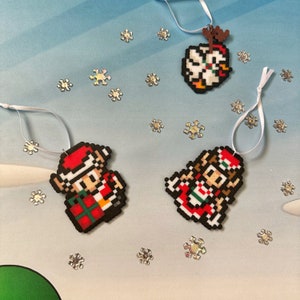 Link and Zelda Christmas Decorations | Nerdy Tree Ornaments | Video Game Christmas Theme | Zelda Santa Baubles | Legend of Zelda Ornaments