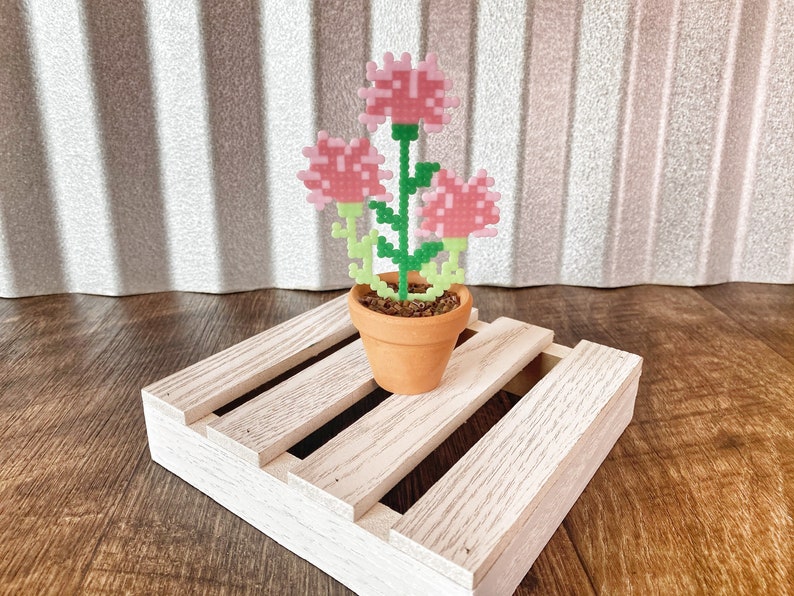 Kwitnący Kwiat Różowy Biurko Roślina | Miniaturowy Uroczy Dekor Biura | Boho Dekoracja Kominka | Roślina Doniczkowa | Dekoracja Małej Przestrzeni | Prezent Roślinny Na Dzień Matki zdjęcie 5