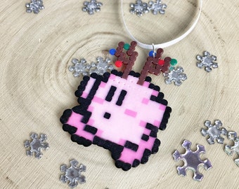 Kirby Video Game Reindeer Christmas Tree Decorations | Nerdy Xmas Tree Ornaments | Kirby Miniatures, kirby figurine, Gift for boyfriend him