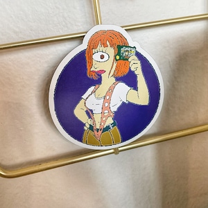Leeloo Multipass Fifth 5th Element Futurama Magnet | 90s Movie Memorabilia Magnet | Futurama Cartoon Decal  | Adult Swim Fan Art Magnet