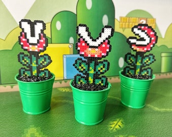 Piranha Mario Plant in Warp Tube | Video game decor | Game Room Decor | Super Mario Brothers Gift | Fun Mario Decor | Fun Boys Mario Gift