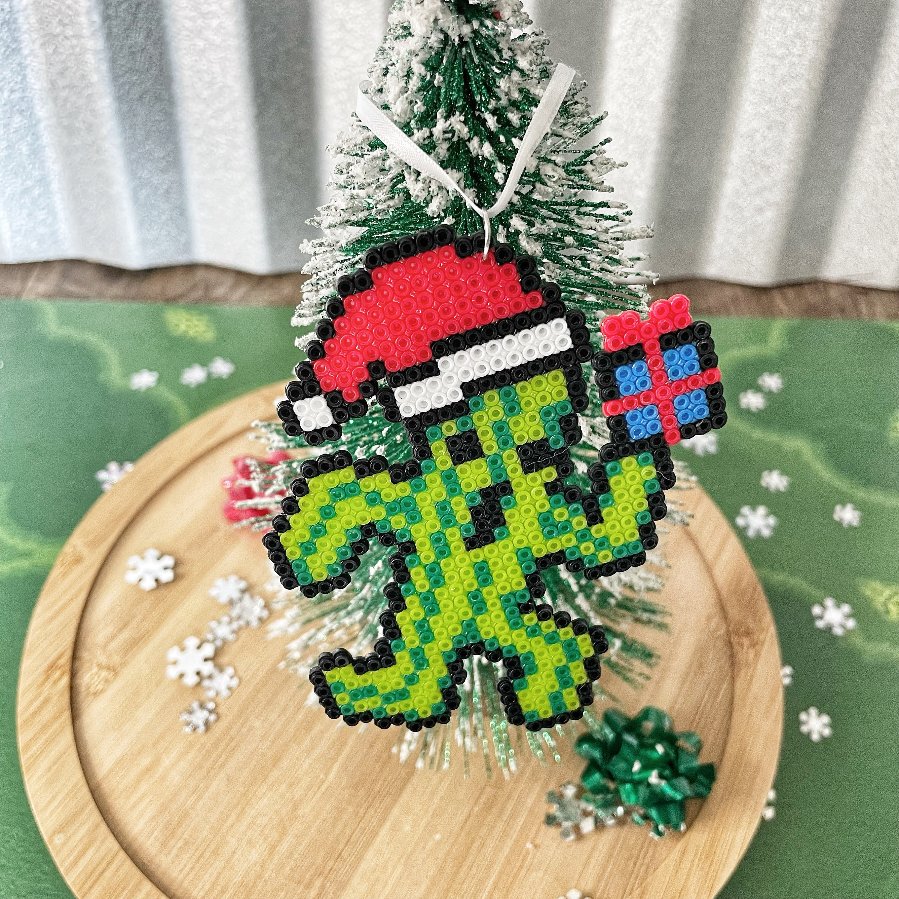 Perler Bead Christmas Tree Ornament - A Nation of Moms