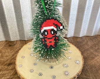 Adornos para árbol de Navidad de Papá Noel de Deadpool / Adorno navideño de superhéroe / Navidad de Deadpool, amante de los cómics, regalo para esposo, hermano y padre