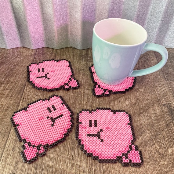 Perler Beads Set of 4 Love Letter Drinkware Coasters