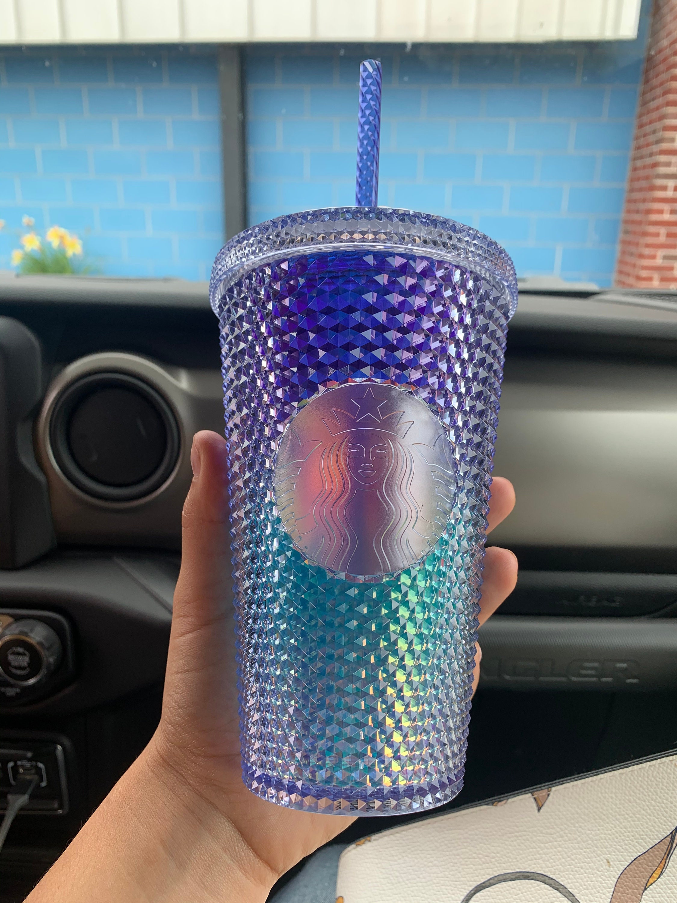Grande Purple Blue Ombré Starbucks cup Summer cold tumbler Etsy