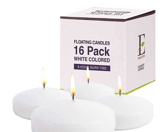 Floating Candles 3 inch - White - 16-Pack