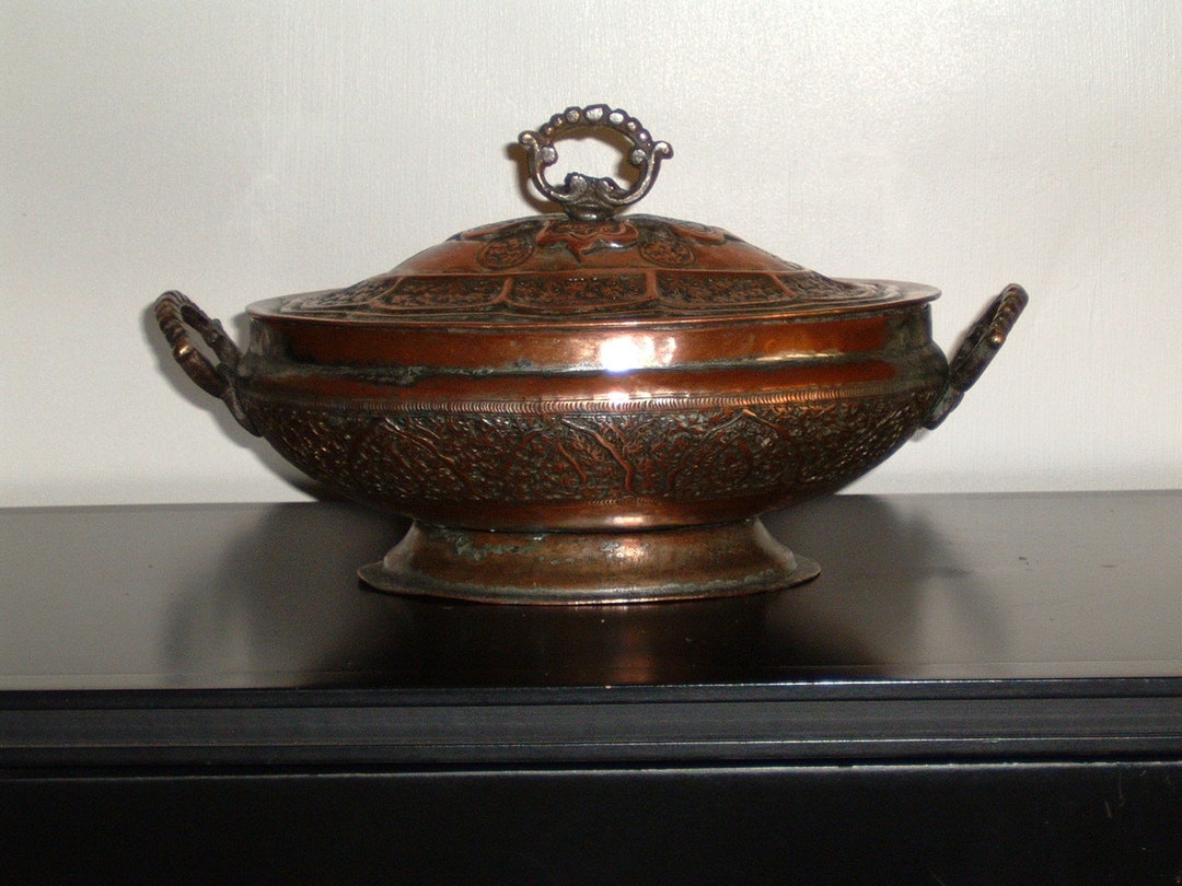 Lot de 3 bols en cuivre, bol vintage, bol en cuivre vintage, décoration