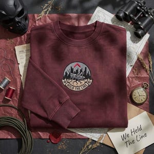 Hold The Line Monster Patch Embroidered Shirt, Gears Sweatshirt Tee Hoodie, Xbox Gamer Gift with Name