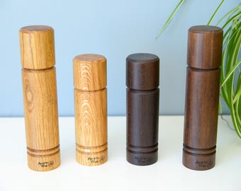 Peppar-, salt- och kryddkvarn - Keramisk kvarn - Amerikansk valnöt och ek - Köksgåva