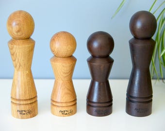 Peppar-, salt- och kryddkvarn - Keramisk kvarn - Amerikansk valnöt och ek - Köksgåva