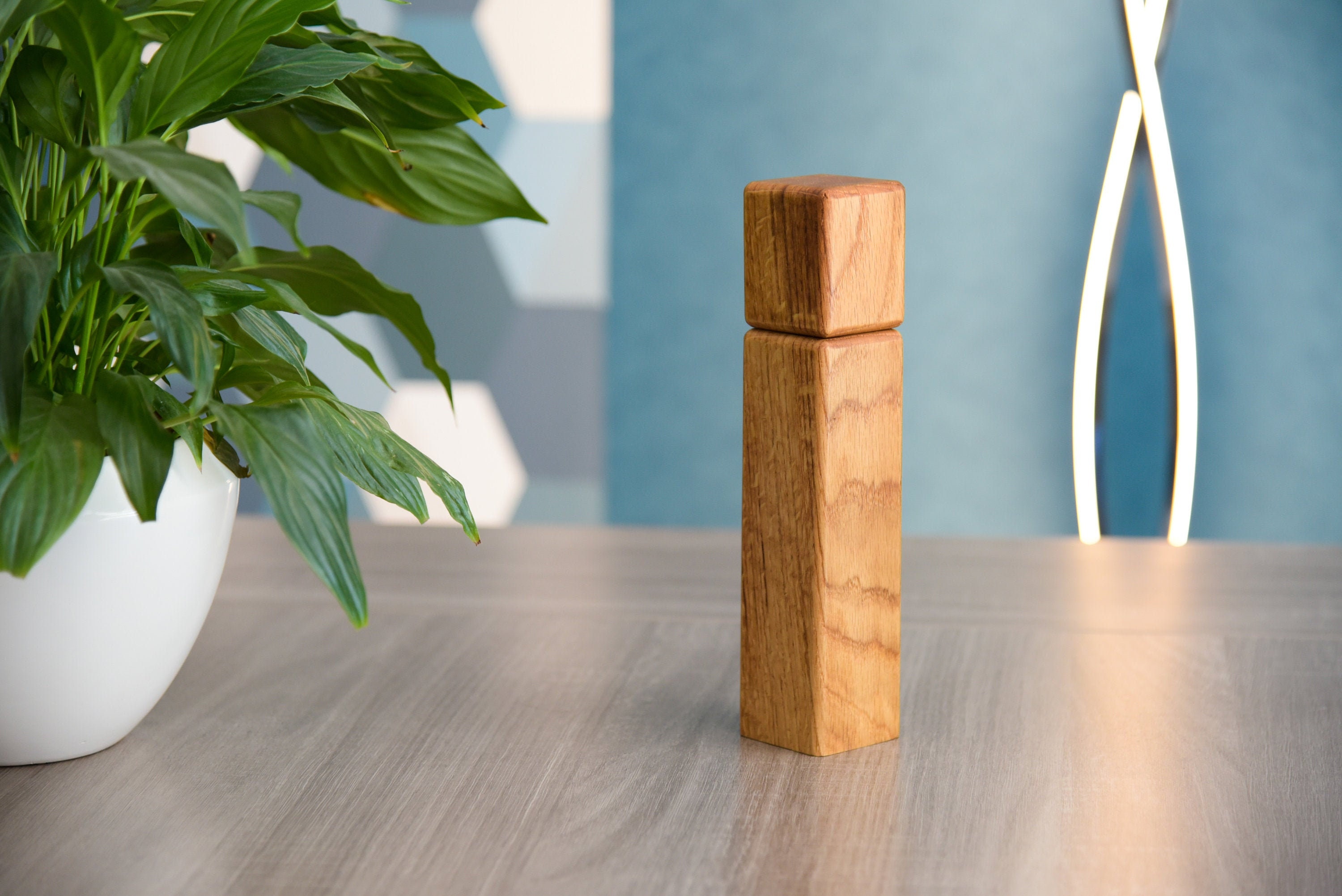 Moulin à Poivre, Sel et Épices - Broyeur Céramique Chêne Cadeau Cuisine