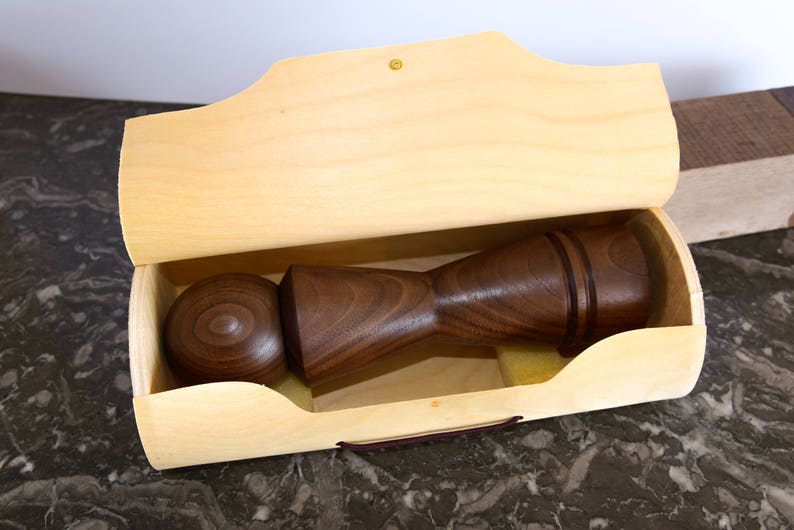 gift home salt wood walnut and ceramic spice handmade craft Pepper mill