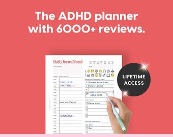 Planer ADHD do druku na rok 2026 (Sorbet) – codzienne skupienie i śledzenie nawyków (PDF)