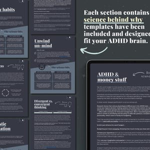2026 ADHD Digital Planner (dark Mode) Habit and Self-care Tracker (ipad ...