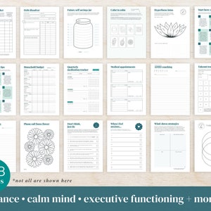 ADHD Planner made by an ADHDer PRINTABLE Adult ADHD workbook, organizer, daily planner, self care & growth mindset pages. Science based. immagine 7