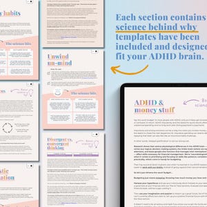2026 ADHD Digital Planner (Rainbow): Self-Care and Habit Tracker (Goodnotes/Android) (Digital Download) image 9