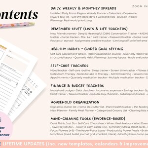 2026 ADHD Printable Planner (Sunset) Adult Daily Journal, Self-Care (PDF) image 10