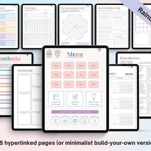 2026 ADHD Digital Planner (Rainbow): Self-Care and Habit Tracker (Goodnotes/Android) (Digital Download) image 5