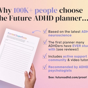 2026 ADHD Printable Planner (rainbow) Neurodivergent Organizer (PDF) - Etsy