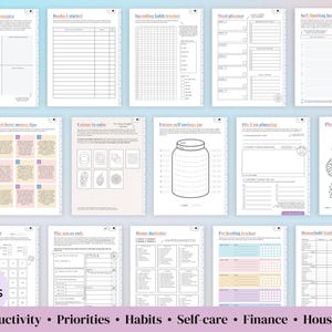 2026 ADHD Digital Planner (Rainbow): Self-Care and Habit Tracker (Goodnotes/Android) (Digital Download) image 7