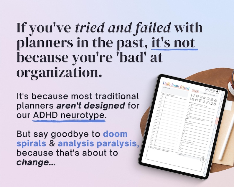 2026 ADHD Digital Planner (Rainbow): Self-Care and Habit Tracker (Goodnotes/Android) (Digital Download) image 4