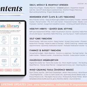 2026 ADHD Digital Planner (Rainbow): Self-Care and Habit Tracker (Goodnotes/Android) (Digital Download) image 10