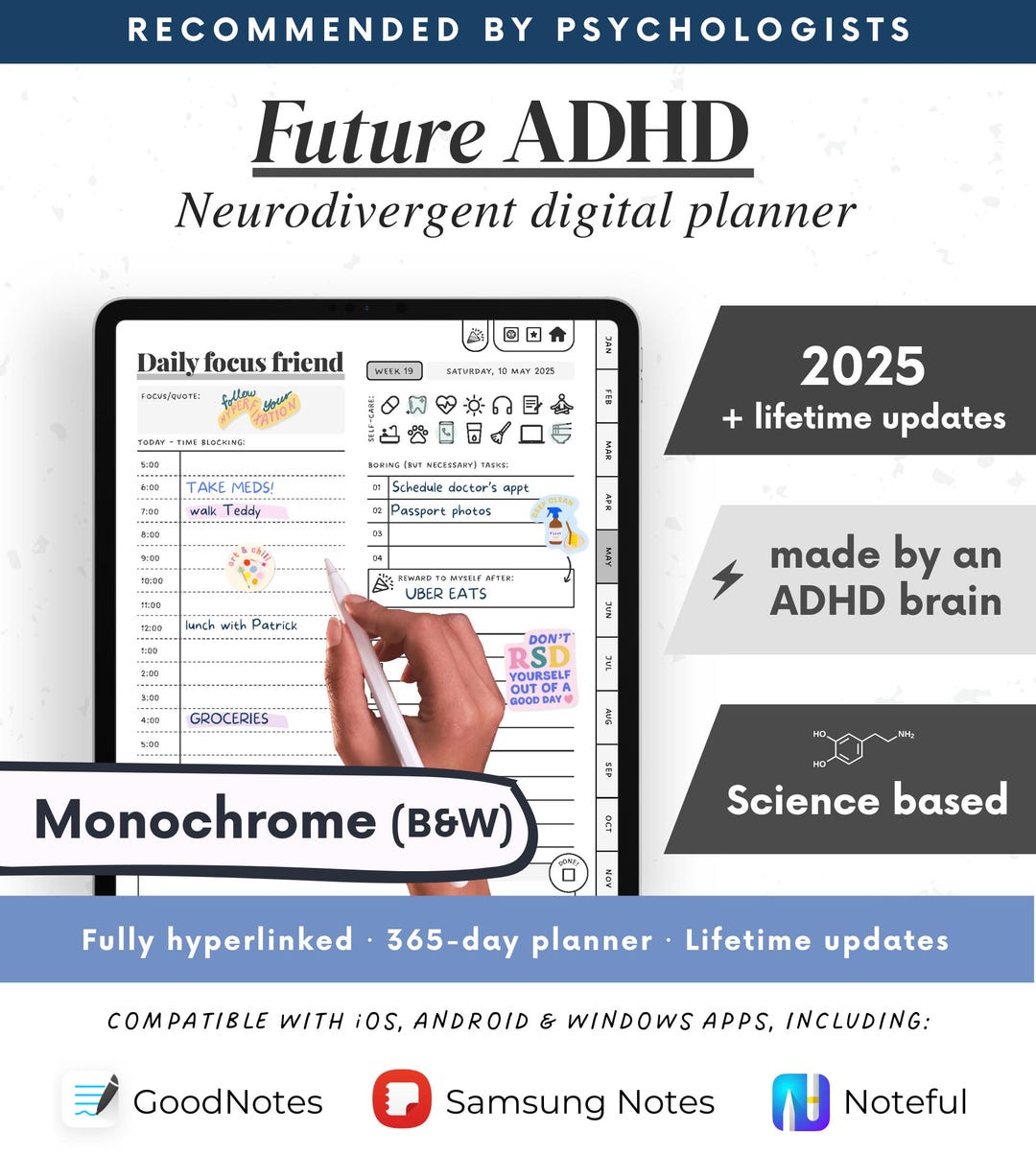 Buy ADHD Digital Planner (made by an Adhder) for Ipad, Goodnotes ...