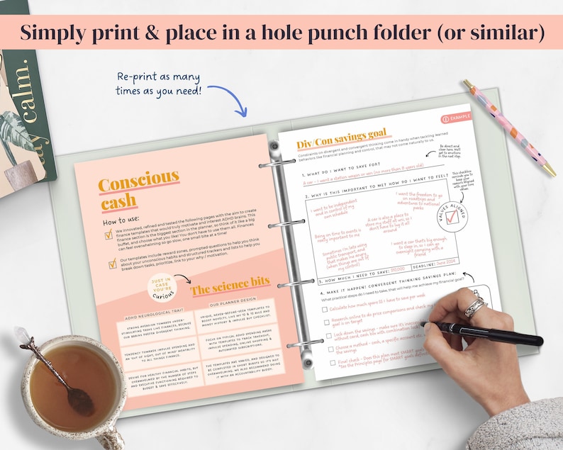 ADHD Planner made by an ADHDer PRINTABLE Adult ADHD Journal, organizer, daily planner, self care & growth mindset pages. Science based. afbeelding 6