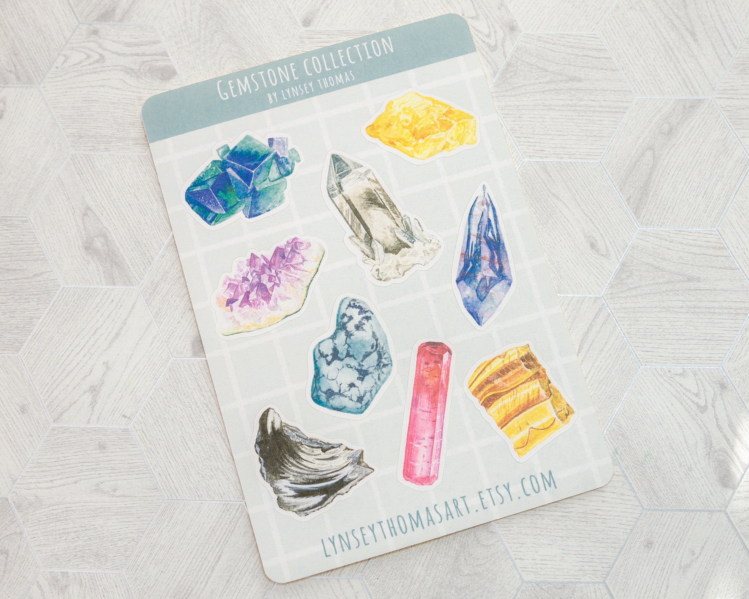 Gemstone Stickers Crystal Planner Stickers Paper Stickers Etsy