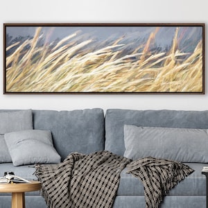 Prairie, Field Of Grain At Sunset, Print On Canvas - Ready To Hang