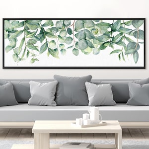 Eucalyptus Wall Art, Green Botanical Art On Canvas - Large Gallery Wrap Canvas Wall Art Prints With Or Without External Float Frame