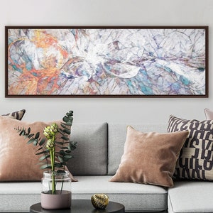 Abstract Oil Painting On Canvas - Ready To Hang Large Canvas Wall Art Prints Without Or With Floating Frames In Three Colors To Choose From.