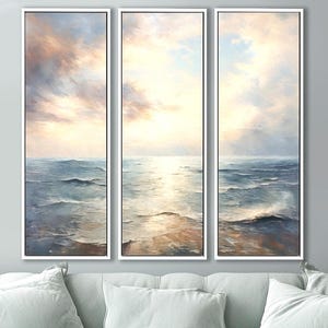 Seascape Canvas Print Set: Serene Ocean View, Coastal Wall Art