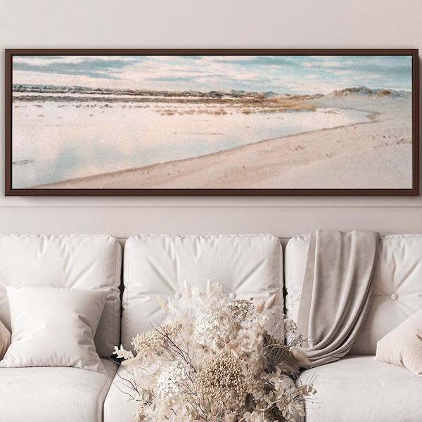 Beach. Coastal Wall Art, Oil Landscape Painting On Canvas By Mela - Large Gallery Wrapped Canvas Art Prints With Or Without Floating Frames.