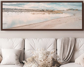 Beach. Coastal Wall Art, Oil Landscape Painting On Canvas By Mela - Large Gallery Wrapped Canvas Art Prints With Or Without Floating Frames.