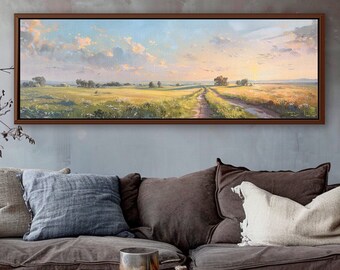 Sunset Country Road - Serene Landscape Print