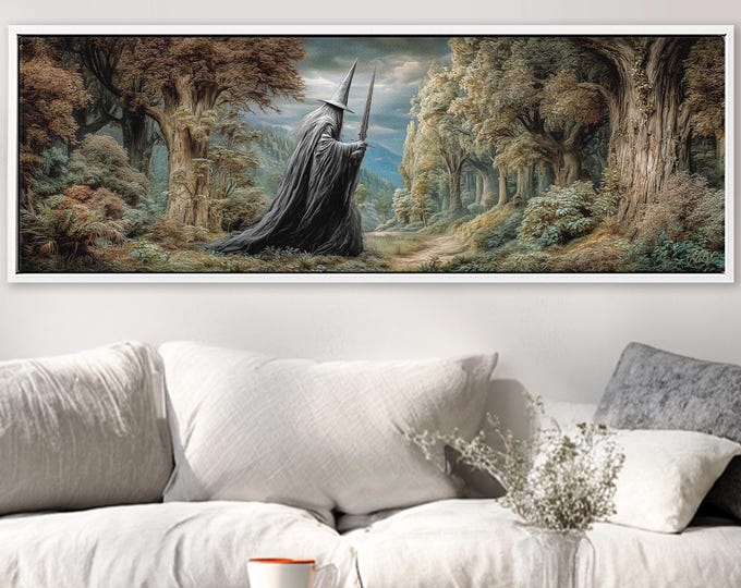 Gothic Wizard Fantasy Art: Dark Academia Library Decor