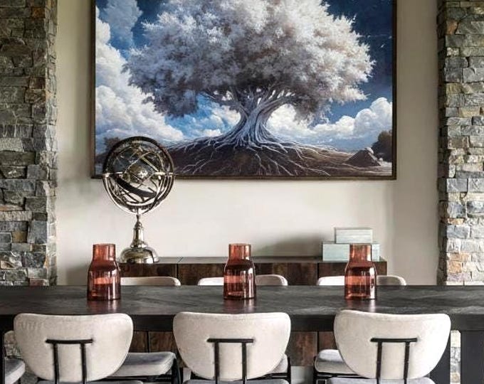 White Tree of Life: Extra Large Canvas Art Print