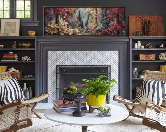 Colorful Autumn Forest Canvas Print | Large Panoramic Nature Wall Art