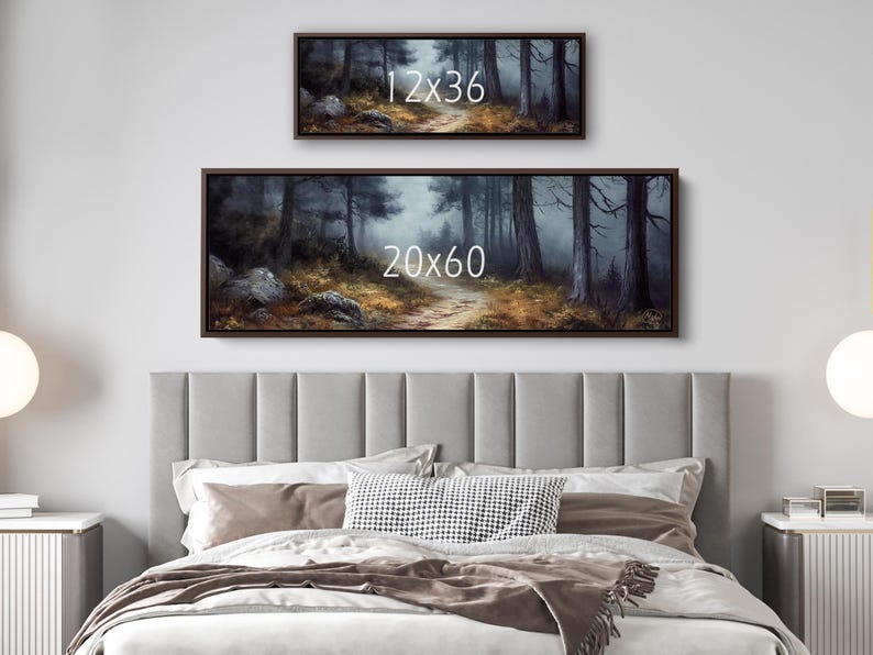Lord of the Rings Inspired Moody Forest Canvas Print. Book Lovers Gift