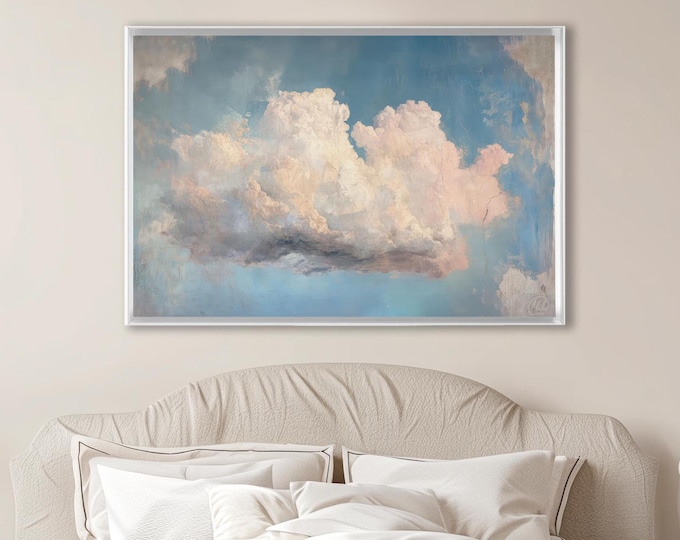Cloud Framed Canvas Print: Antique Sky Wall Art