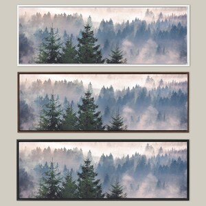 Foggy Mountain Forest, Oil Landscape Painting On Canvas Ready To Hang Large Panoramic Canvas Wall Art Prints With Or Without Floater Frame image 6