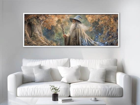 Sorcerer or Druid? Mystical Forest Wizard – Fantasy Wall Art Print, Whimsigoth Decor, Book Lover Gift, Fairycore Decor, Whimsical Decor