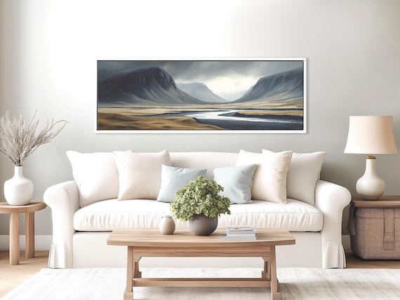 Iceland Wall Art - Large Aesthetic Canvas Print | Wabi Sabi Decor | Moody Landscape for Hypebeast Decore