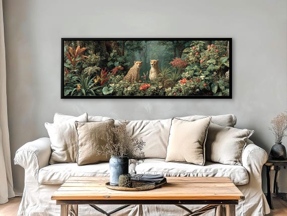 Maximalist Decor - Leopard Wall Art, Cheetah Print, Hypebeast Wall Art Extra Panoramic Room Decor Eesthetic Hypebeast Chic Decor Above Bed