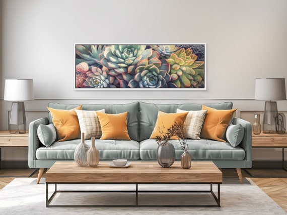 Comfort Colors Succulents: Rock Gardens Wall Art By Mela - Large Gallery Wrapped Canvas with Or without Floating Frame