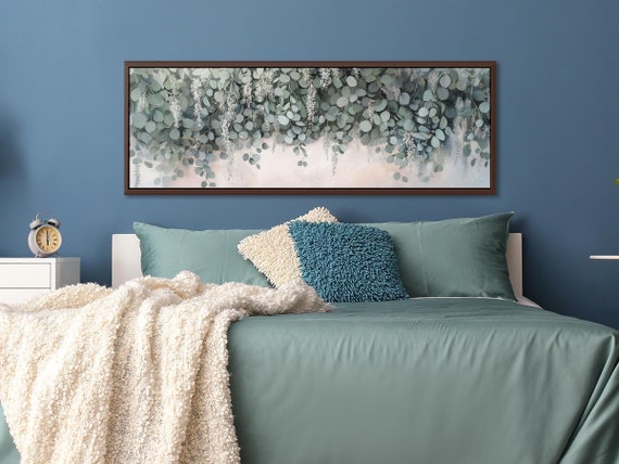 Eucalyptus Wall Art, Green Botanical Art On Canvas - Large Gallery Wrap Canvas Wall Art Print With Or Without External Float Frame