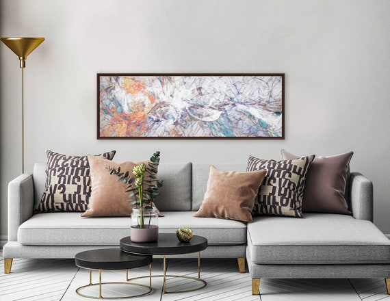 Abstract Oil Painting On Canvas - Ready To Hang Large Canvas Wall Art Prints Without Or With Floating Frames In Three Colors To Choose From.